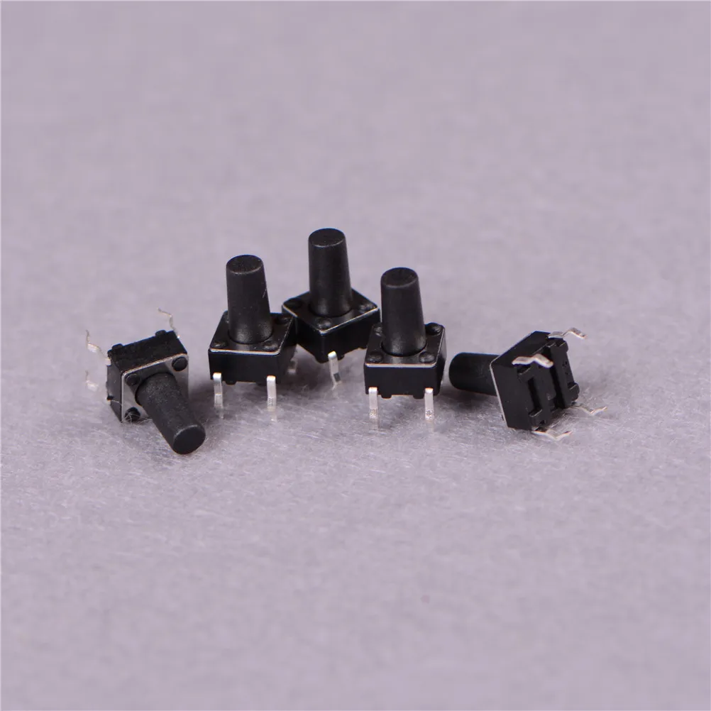 100PCS Momentary Tactile Tact Push Button 4PIN Micro Switch waterproof DIP Tactile Tact Mini Push Button Switch 6X6X10mm