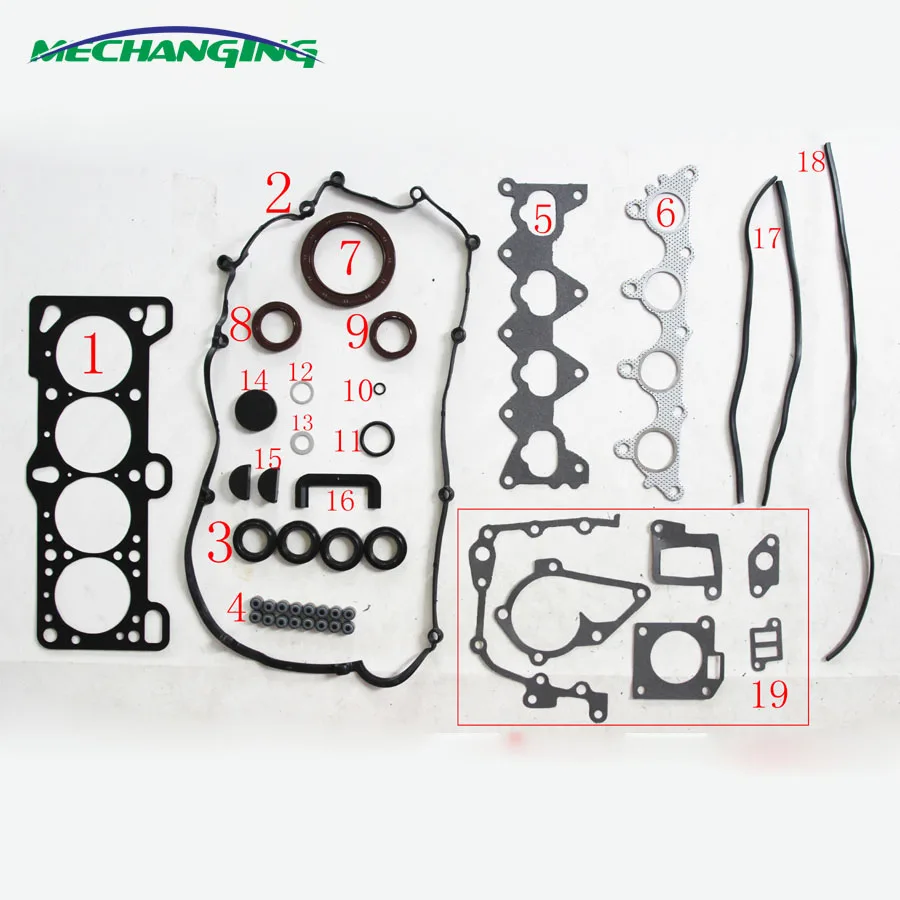 

For KIA RIO II ACCENT 1.4L G4EE metal Full Set Engine Rebuilding Kits Engine parts Engine Gasket 20910-26L00 50285300