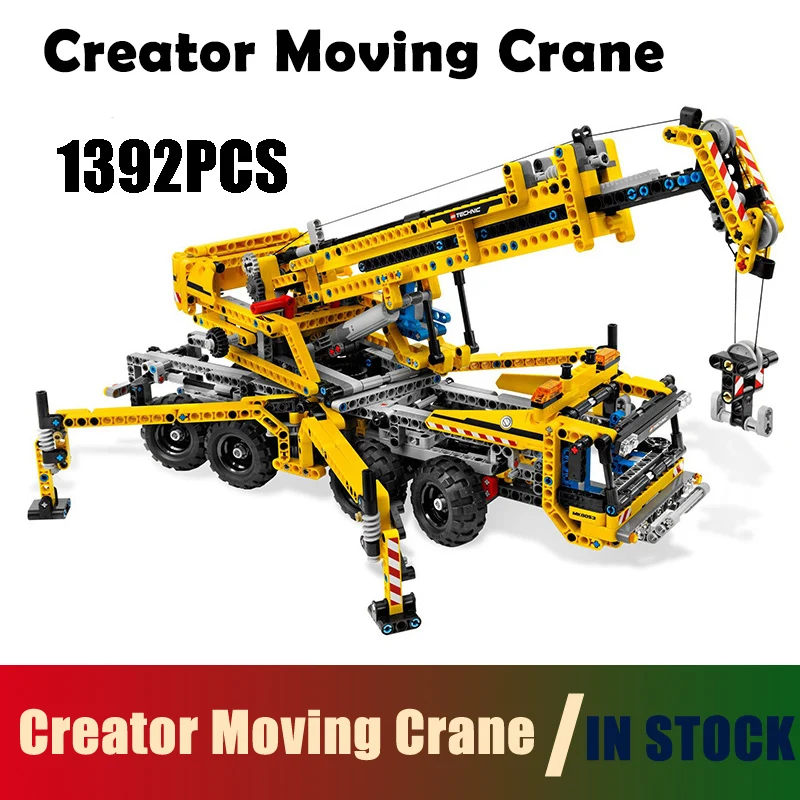 

Creator Moving Crane Set building blocks Figure Bricks toys for children Compatible with Technic 8053 20040 1392pcs