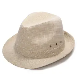 Новый летний для мужчин Защита от Солнца шляпа белье путешествия открытый пляж Джаз повседневное Fedora кепки