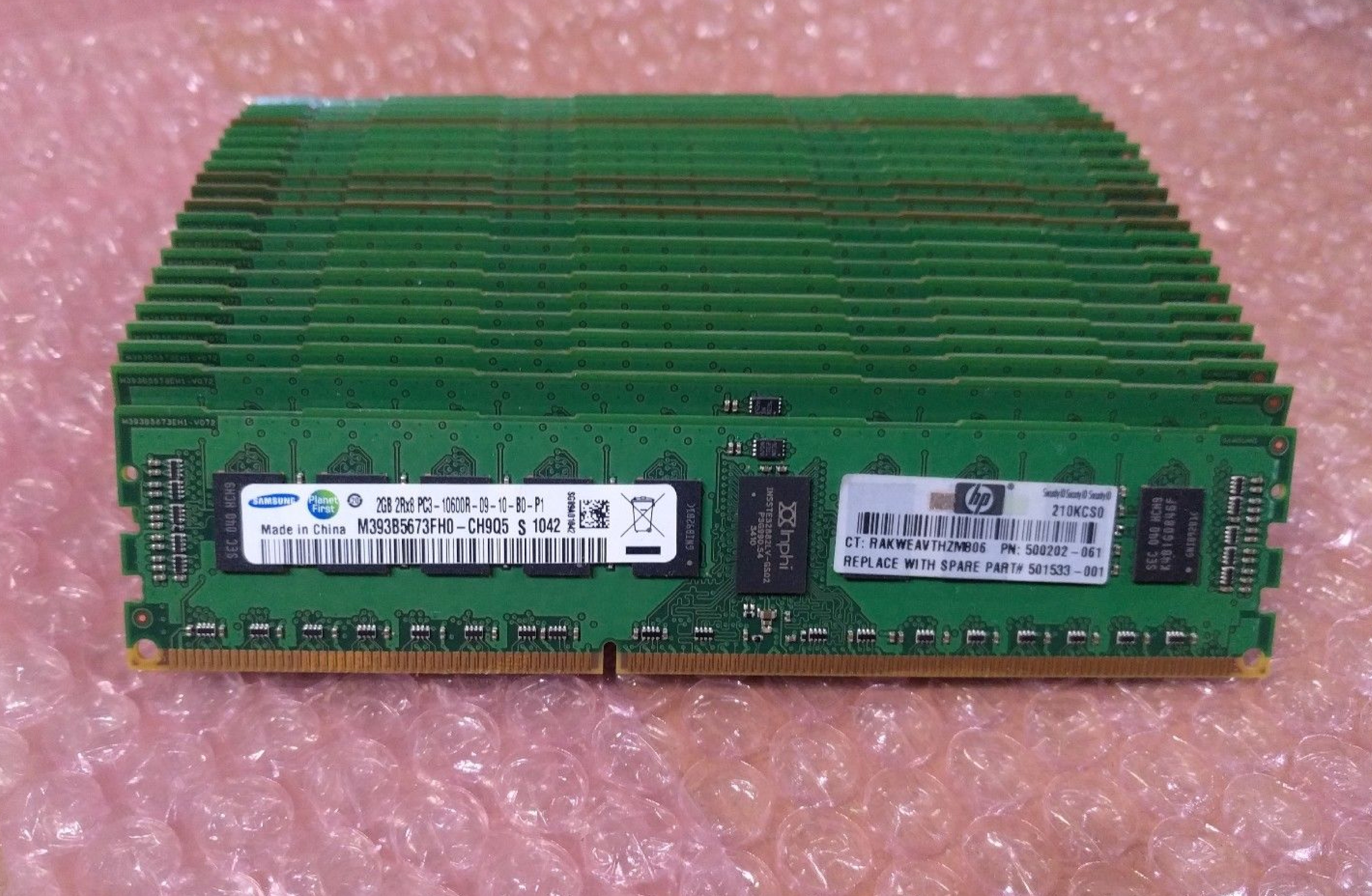 

500656-B21 500202-061 501533-001 2GB 2RX8 PC3-10600R