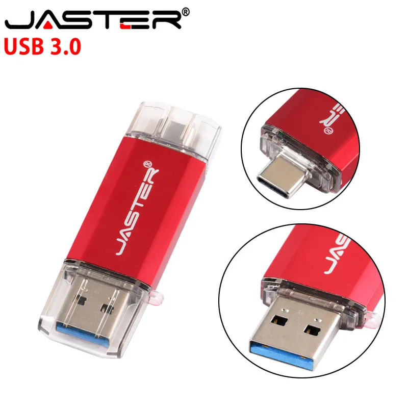 

JASTER USB 3.0 OTG USB Flash Drives & Type-C & Micro USB 128GB 64GB 32GB 16GB 8GB 4GB Pendrives Dual Pen Drive free shipping