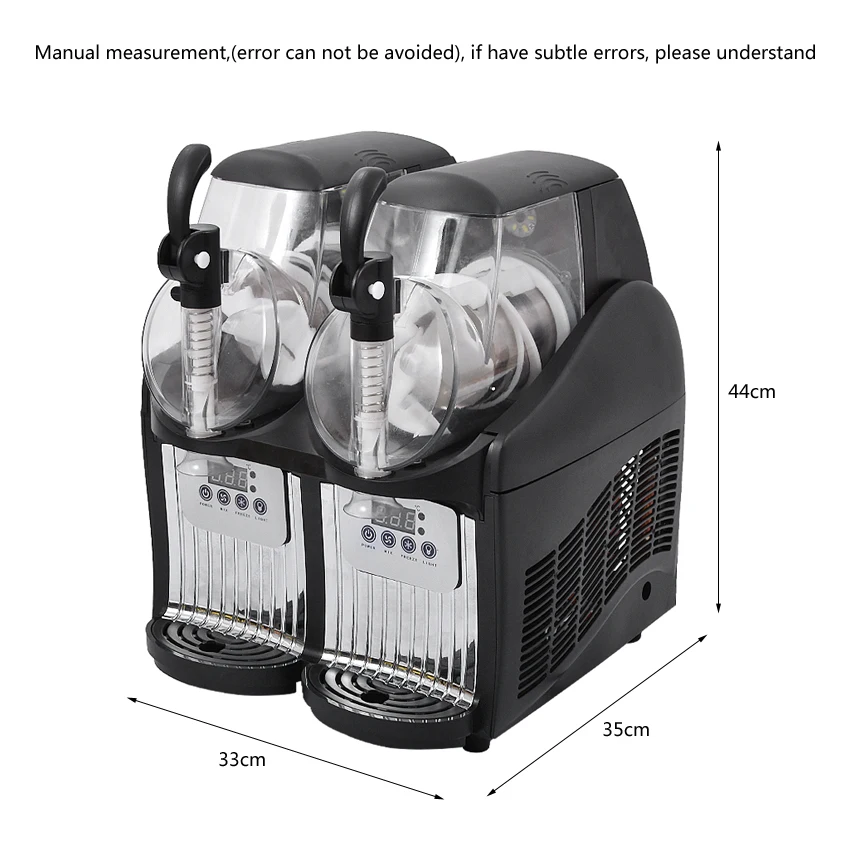 2 бака Электрический автоматический слякоть сделать машину мягкого льда слякоть песка льда чай сок делая машину коммерческого использования TKX-2.5L* 2
