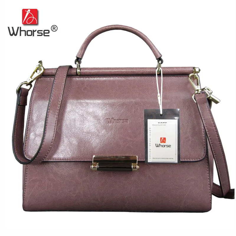 

European and American Style Genuine Leather Womens Handbag Female Casual Tote Satchel Shoulder Messenger Bags For Women W08110