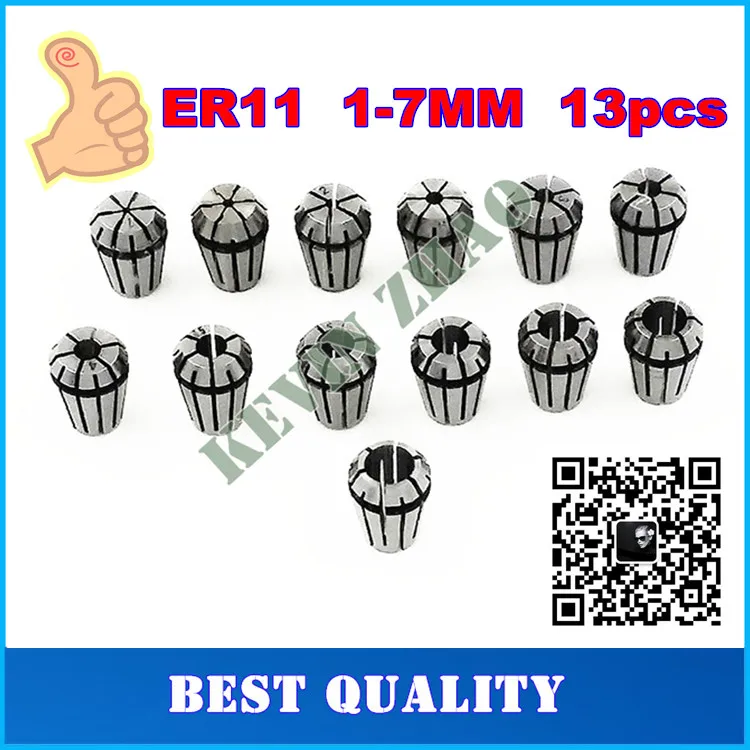 13pcs/lot Er11 Collet Chuck, Er11 Collet For Cnc Router Engraving Tool