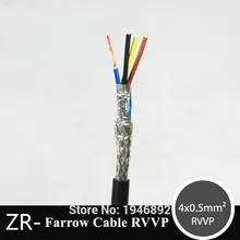 1/10/50/100 м ZR RVVP-4* 0,5 мм квадратный гибкий нитки скручены кабель в оплетке RVVP сигнала Управление Медный провод электропровода кабель
