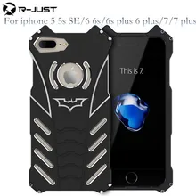 Для iPhone 7 оригинальный R-JUST Бэтмен серии Luxury doom тяжелых Панцири металла Алюминий мобильный Телефонные Чехлы для iPhone 7 Plus