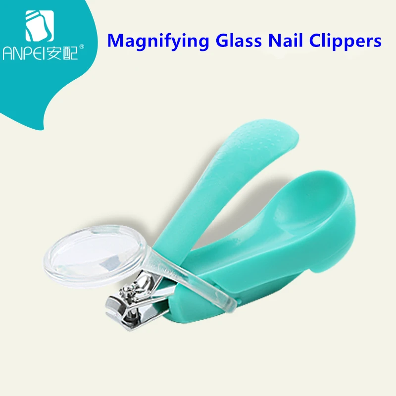 

2018 New Baby Finger Toe Trimmer Nail Scissors Magnifying Glass Nail Clipper Trimmer Manicure Pedicure Scissors Tool