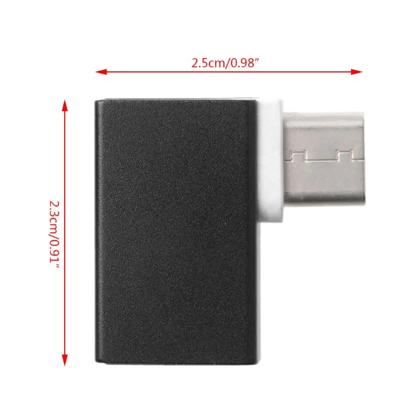 OOTDTY портативный алюминиевый 90 градусов USB3.1 Тип C к USB 3 0 Женский OTG конвертер
