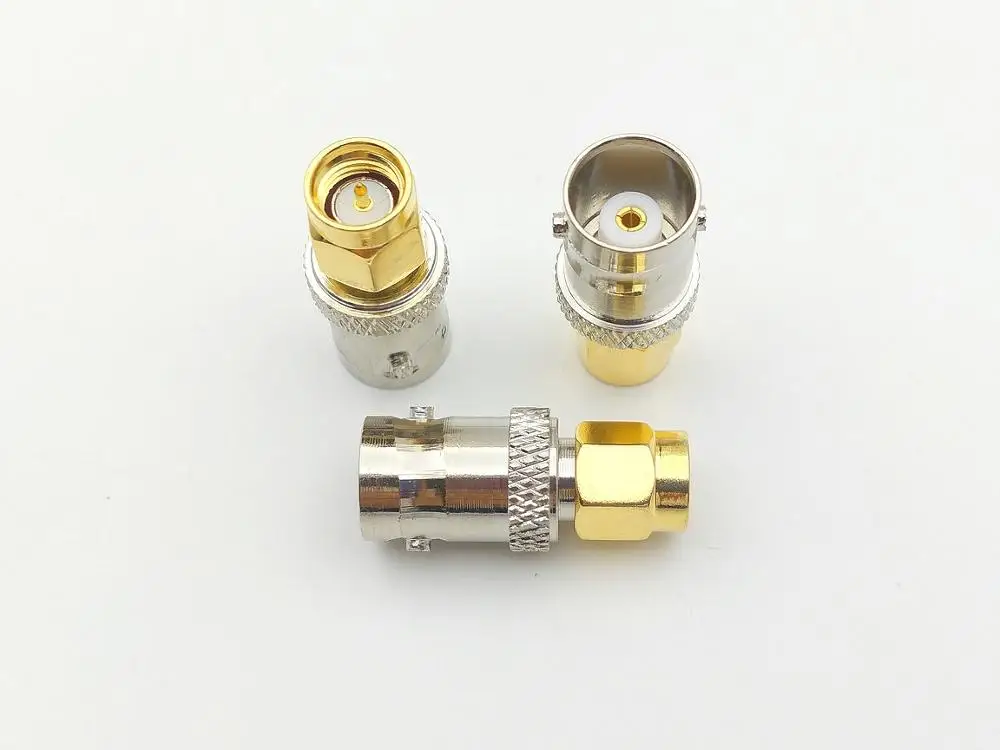 30 шт. медный BNC Женский позолоченный SMA штекер Коаксиальный RF антенный адаптер|bnc