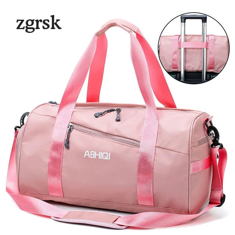

Gym Bags Fitness Travel Handbag Separate Space For Shoes Women Training Waterproof Female Luggage Duffle Bag Dry Wet Girls Bag