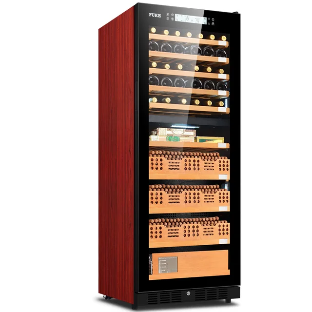 FUKE cigar large Cedar Wood led light humidor cigar humidor