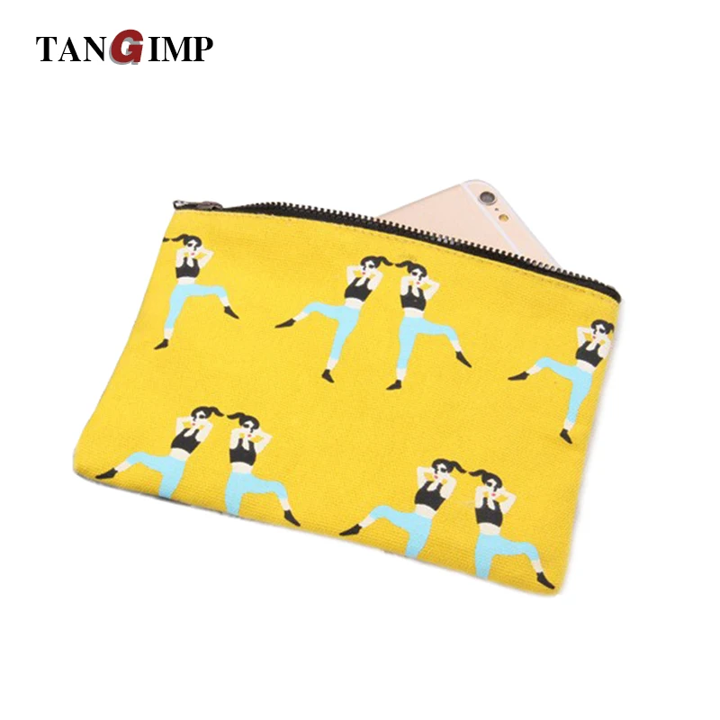 

TANGIMP Canvas Wallets Purse Vintage Storage Bags for Women Funny Cool monederos Card Makeup Bags bolsas carteira feminina 2018