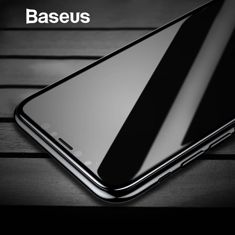 

Baseus Tempered Glass For iPhone X Screen Protector 4D Surface Full Coverage Glass For iPhone X Front Film Cover 0.3mm Thin Film