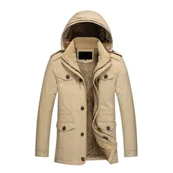 2019 зимняя мужская длинная Куртка карго, толстая бархатная теплая пуховая парка, повседневные теплые стеганые пальто, большие Азиатские