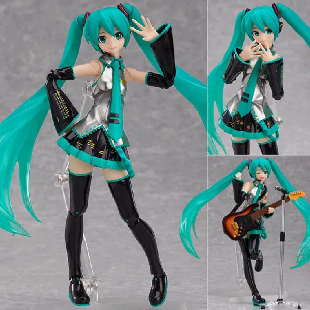 FIGMA 200 Hatsune Miku guitar Version Anime 15CM Action Figure Model Toys | Игрушки и хобби