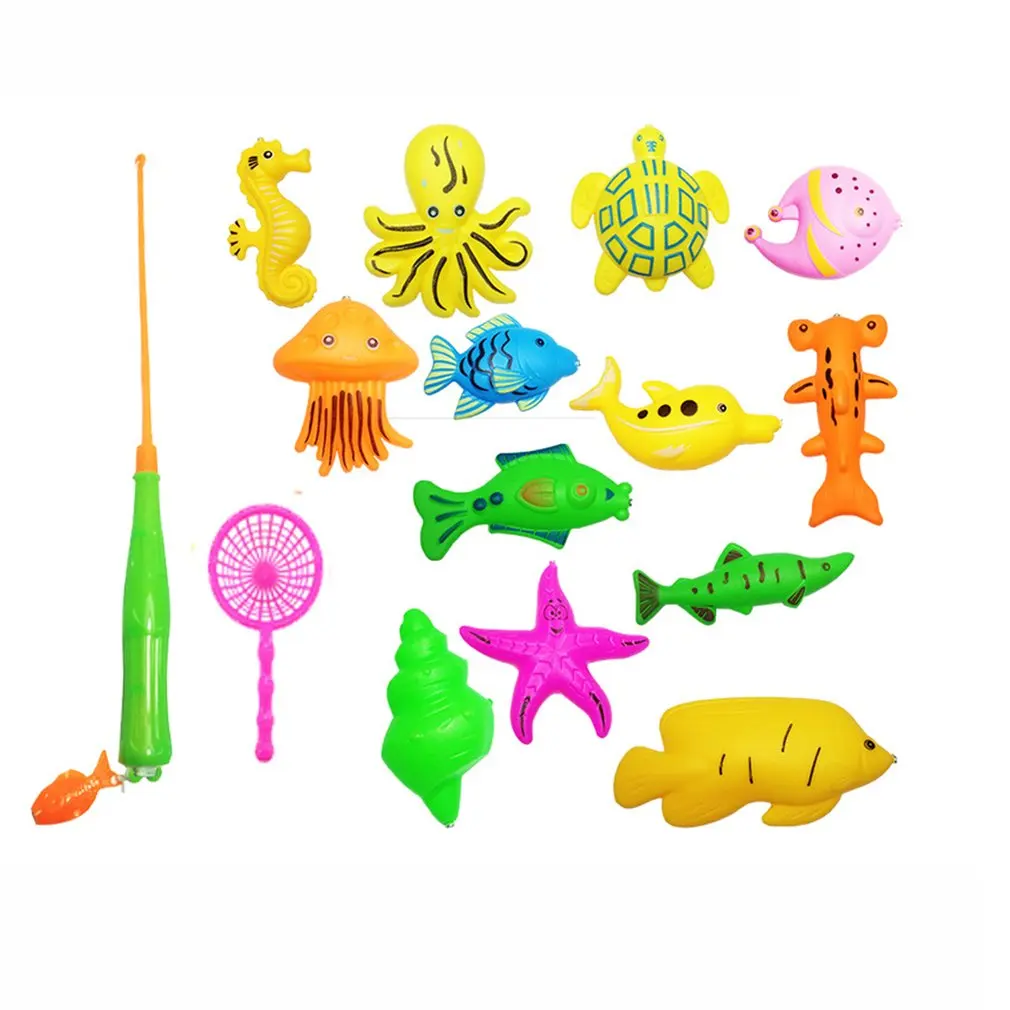 39 шт. набор пластиковые магнитные игрушки для рыбалки детская Ванна игрушка игра в рыбалку 1 плохой 2 полюса 2 сетки 35 магнит рыба Крытый Открытый Забавный ребенок