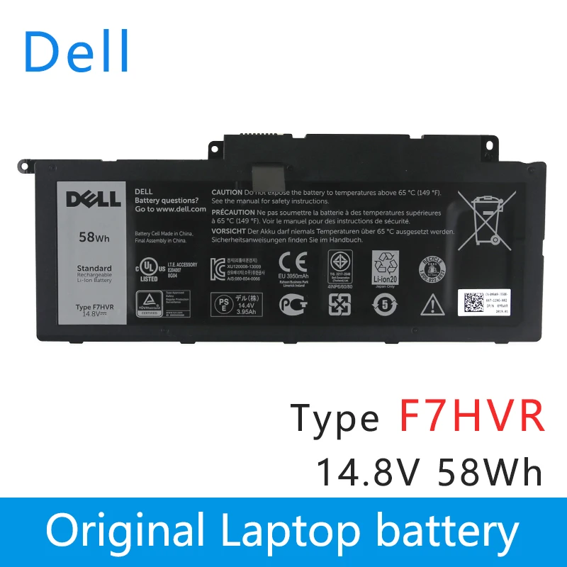 Аккумулятор для ноутбука DELL Inspiron 17 7000 7737 7746 14 15 15r 5545 7537 14-7437 F7HVR G4YJM 062VNH T2T3J 14,8 V 58Wh