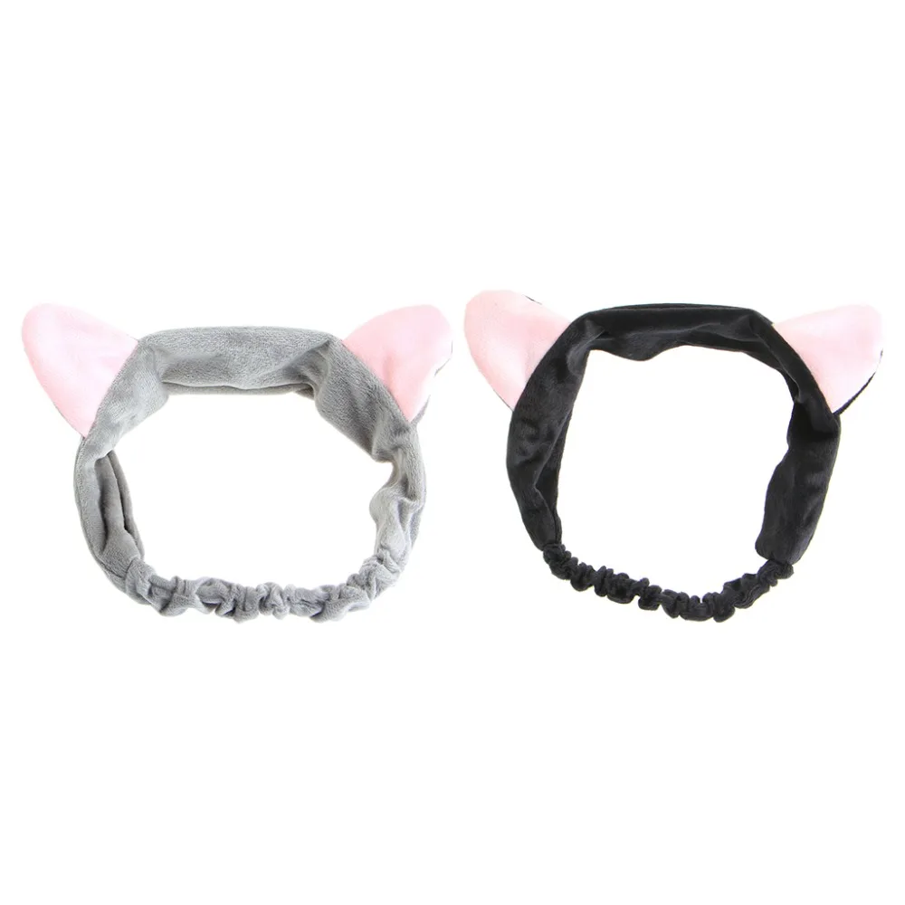 Korean Style Women Girls Grail Cute Cat Ears Headband Hair Head Band Headdress Party Gifts Wash Face Helper Headband