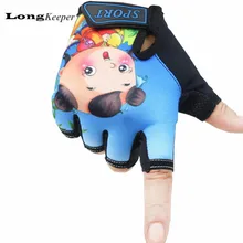 Longkeader, милые От 5 до 13 лет, детские перчатки, без пальцев, детские спортивные перчатки, китайский стиль, Lucky Doll, для мальчиков и девочек, с рисунком, Luvas, G191
