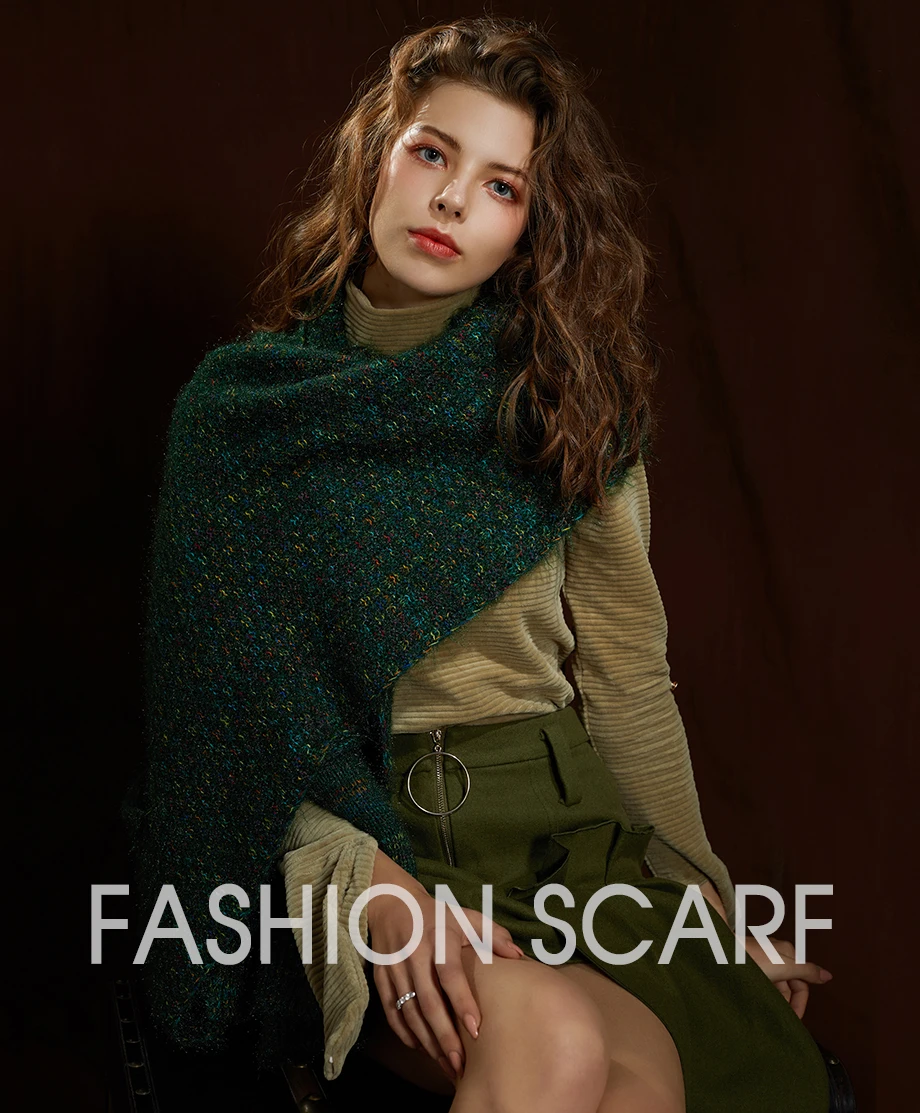 Fashion Cashmere Scarves Winter Wool Knitting Scarf Warm Women Shawls And Wraps Autumn Scarf Large Shawl Size200cm45cm (1)