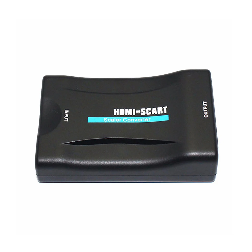 1080P HDMI to SCART Converter Composite Audio Video Adapter for HDCP Blu-Ray DVD STB SKY with DV 5V Power Supply PAL/NTSC Switch