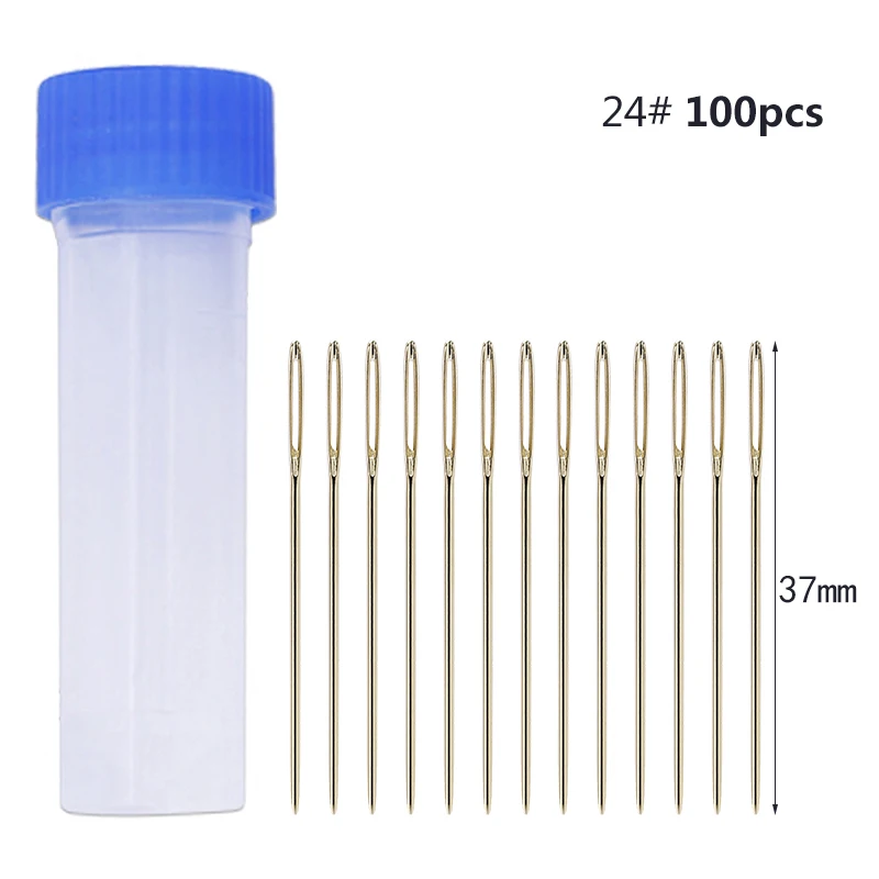 100PCS Gold-plated Needles Long Large Hole Sewing Stitching Knitting Embroidery Tools Hand DIY Needlework Home Crafft | Дом и сад