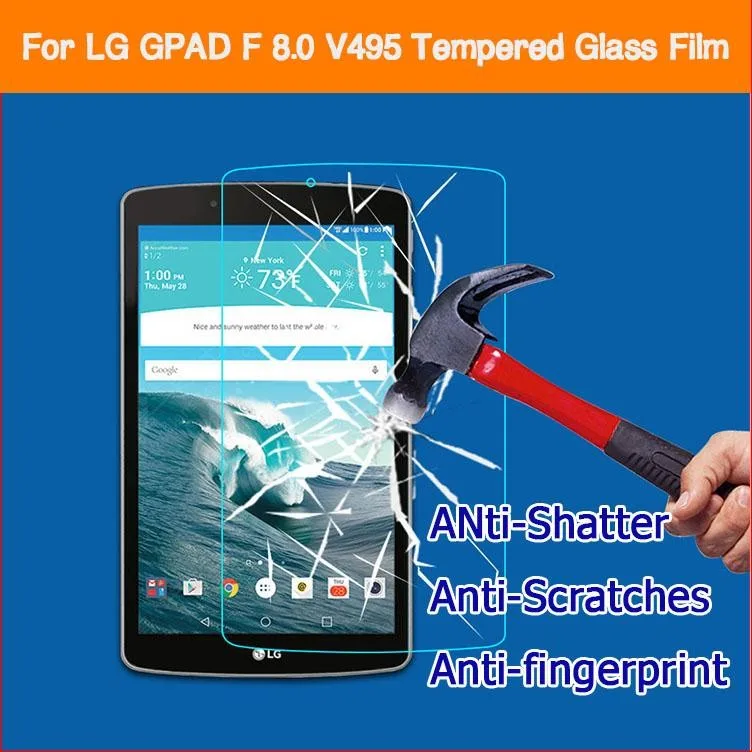 2.5D 0.3mm For LG G PAD F 8.0 V495 Tablet Glass Screen Guard For LG GPAD F 8.0 V495 8\'\' Tempered Glass Protector Protective Film