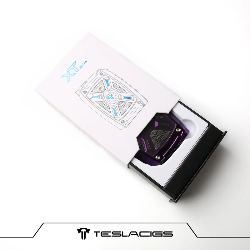 Оригинальный Tesla XT TC 220 Вт Teslacigs электронная сигарета коробка мод Vape Vaper поддержка