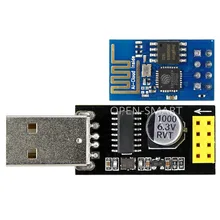 OPEN-SMART USB to ESP-01 Adatper + Blue ESP-01 ESP8266 Wi-Fi Wireless Module Easy to Debug ESP-01 Wi-Fi Function for Arduino
