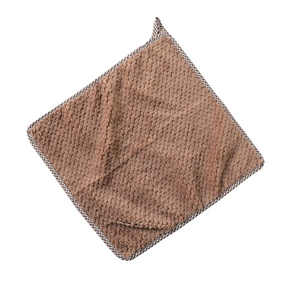 1pc Water-absorbent Dishcloth Creative Microfiber Cleaning Cloth Durable Kitchenware Cleaning Gadget Oil-removing Scouring Cloth