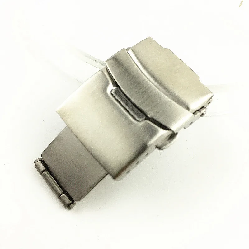 

Stainless Steel Button Clasp Buckle Automatic Double Click Buckle Watch Push Button Fold Buckle 16 18 20 22 24 26 mm