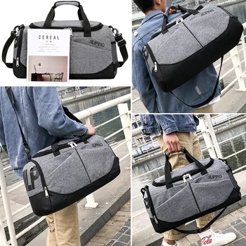 Hot Men Travel Handbag Large Capacity Women Luggage Sport Duffle Bags Male Canvas Big Travel Folding Trip Shoulder Bag 6