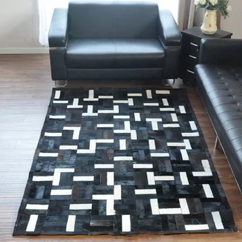 

2018 free shipping 1 piece 100% natural handmade cow leather hello kitty bedroom rugs