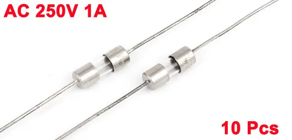 Radial Axial Lead Fast Acting 3mm x 10mm Glass Fuse Tube 250V 1A 10 Pcs