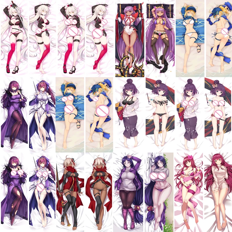 

October update Anime Fate Katsushika Hokusai & Scathach & Okita Souji hugging Body pillowcase otaku Dakimakura pillow cover case