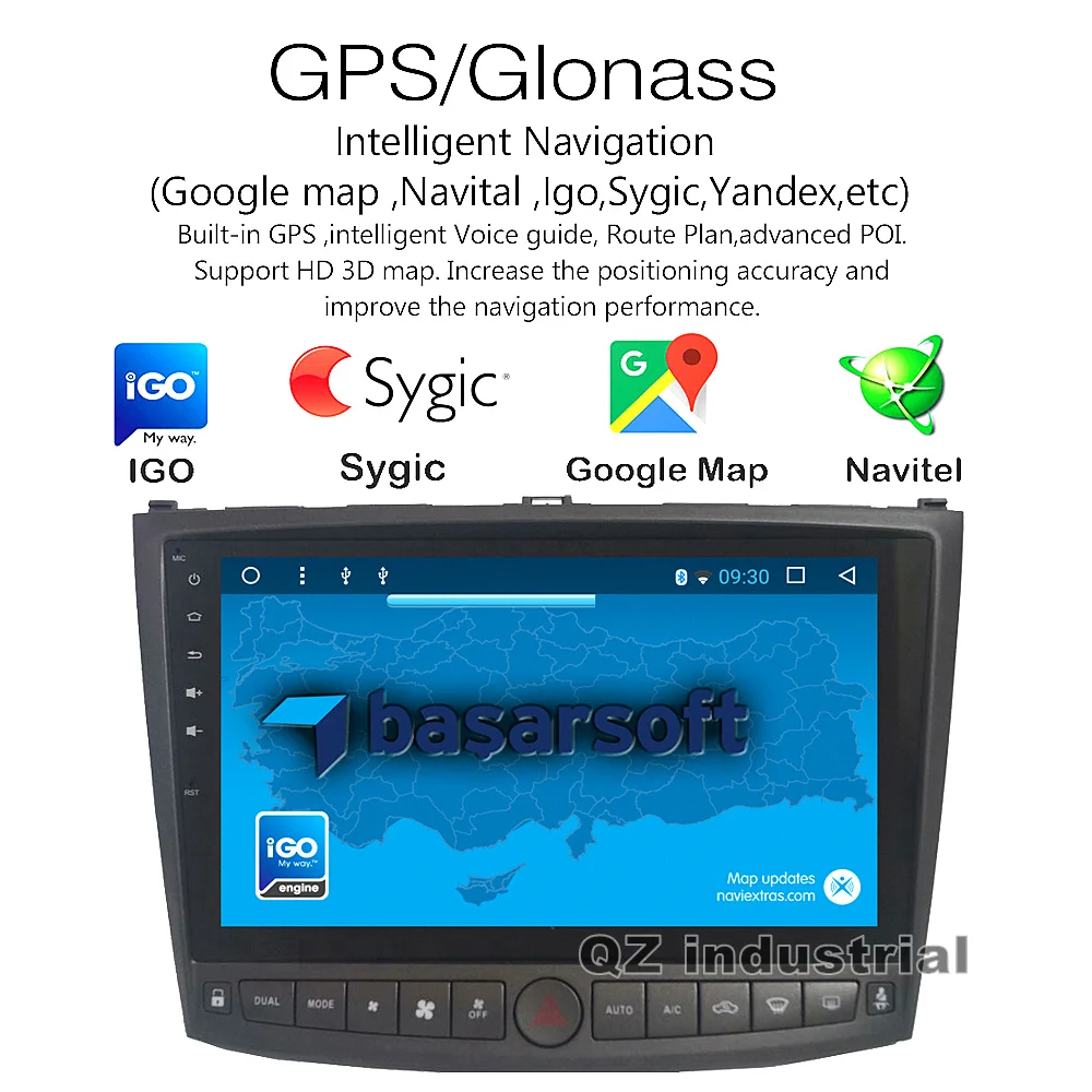 Sale QZ industrial HD 10.2" Android 8.1 T3 Car DVD Player for Lexus IS200 IS220 IS250 IS300 2006-2012 With 3G 4G WIFI GPS Navi Radio 11