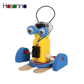 

Kids DIY Wooden Science Toys Robot Car Planets Electric Model Kit Technology Toys Physics Learning Educational Toys for Children