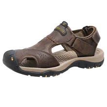 Мужские сандалии; пляжная обувь с закрытым носком; дышащая противоскользящая Повседневная летняя обувь для пеших прогулок; KA-BEST