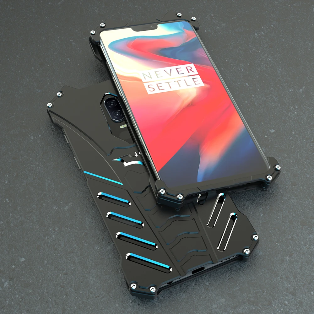 R-JUST чехол для Oneplus 7 7T Pro Бэтмен сверхмощный бронированный металлический алюминиевый чехол для телефона s для Oneplus 5T 6T 7T противоударный чехол на заднюю панель