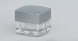 24 5g 아크릴 항아리의 많은 화장품 용기 크림 병 매트 실버 뚜껑