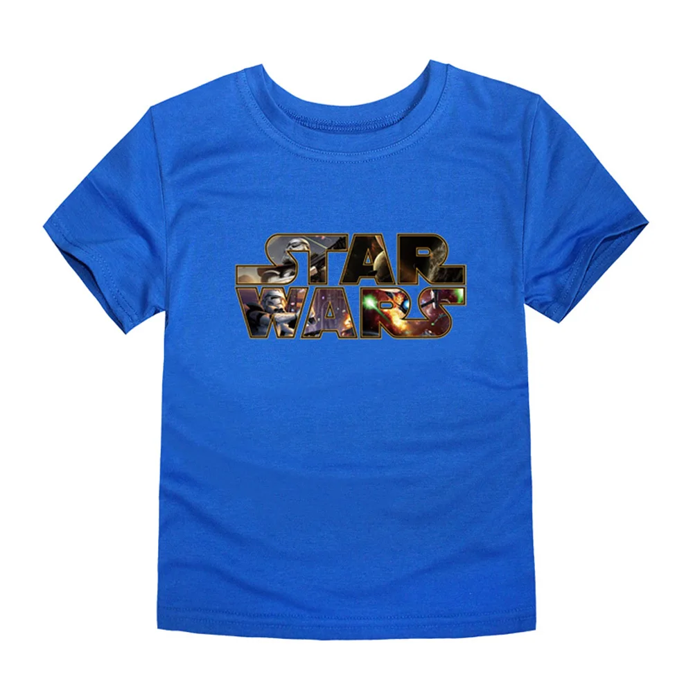 Летняя детская футболка «Звездные войны» футболка с короткими рукавами для мальчиков и девочек футболки для малышей, топы для детей от 2 до 14 лет - Цвет: TC2