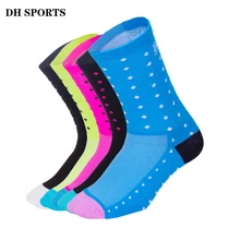 DH Спортивные профессиональные велосипедные носки для мужчин и женщин, для спорта на открытом воздухе, для бега, гонок, Компрессионные носки для велосипеда, горной дороги, велосипеда
