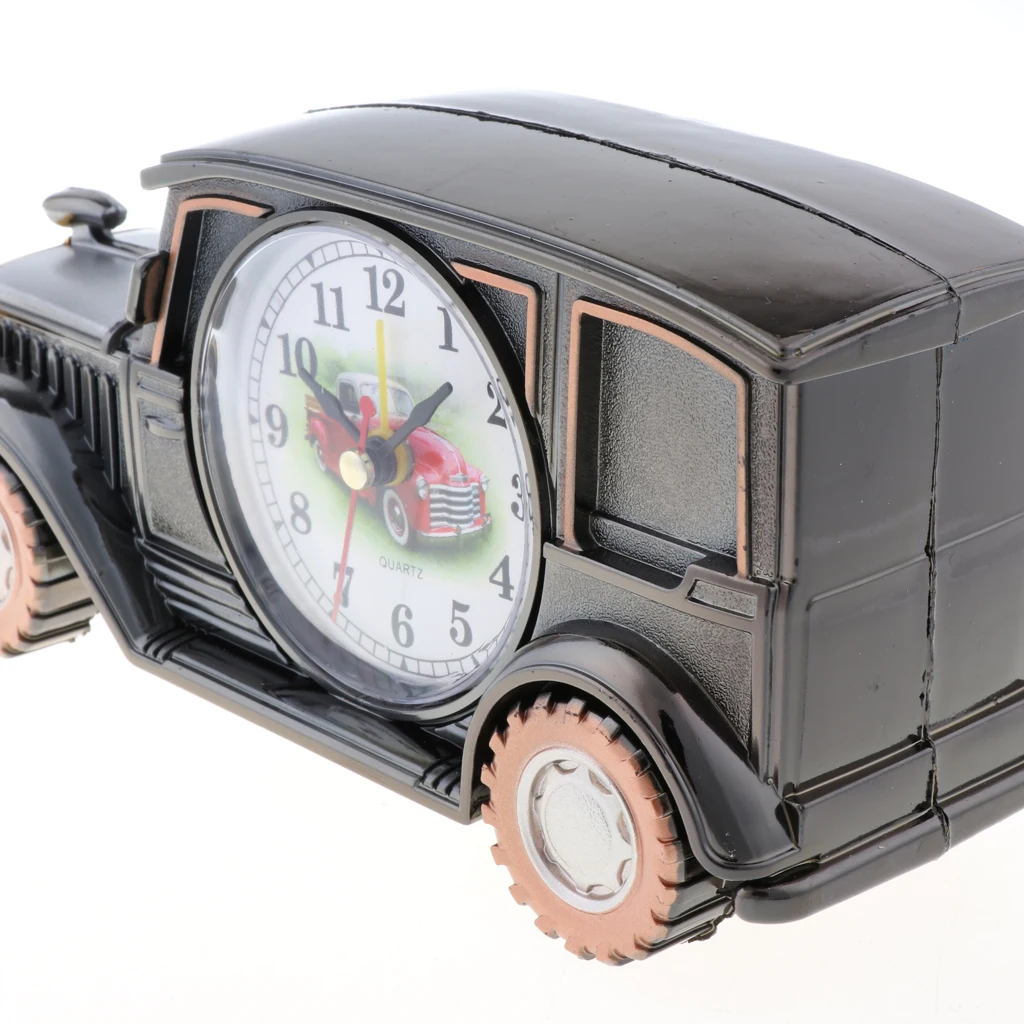 Cute Watch Shape Car Kids Toy Alarm Clocks Desk Table Clocks Educational Clock Toy For Children Decoration For Living Room