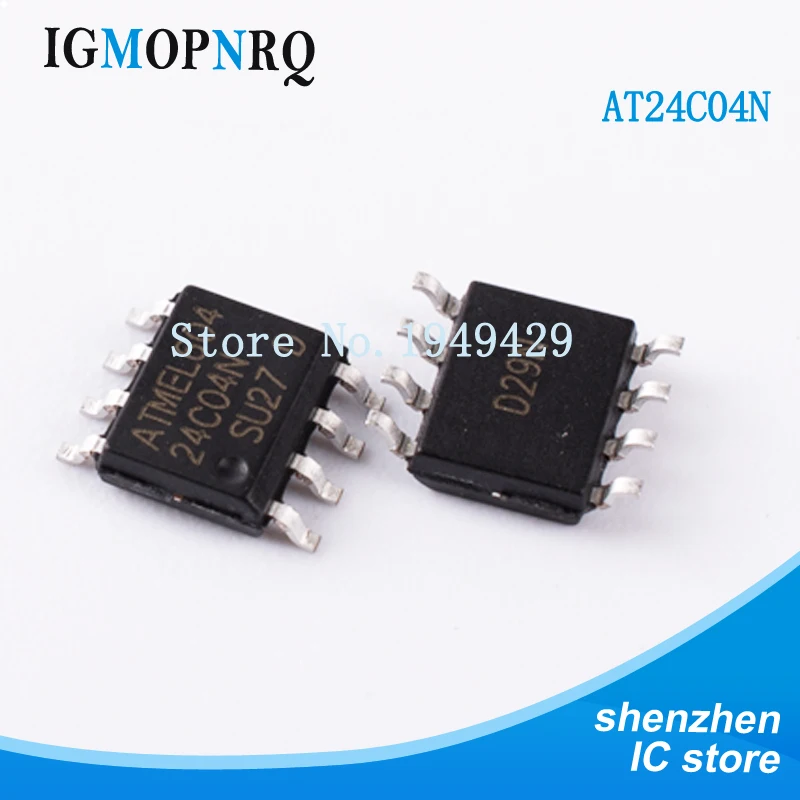

10PCS AT24C04 SOP8 AT24C04C 24C04 Electrically erasable programmable read only memory 4K-Bit I2C New Original