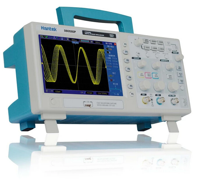 

Hantek DSO5202P Digital Oscilloscope 200MHz 2Channels 1GS/s TFT LCD 800x480 USB oscillograph
