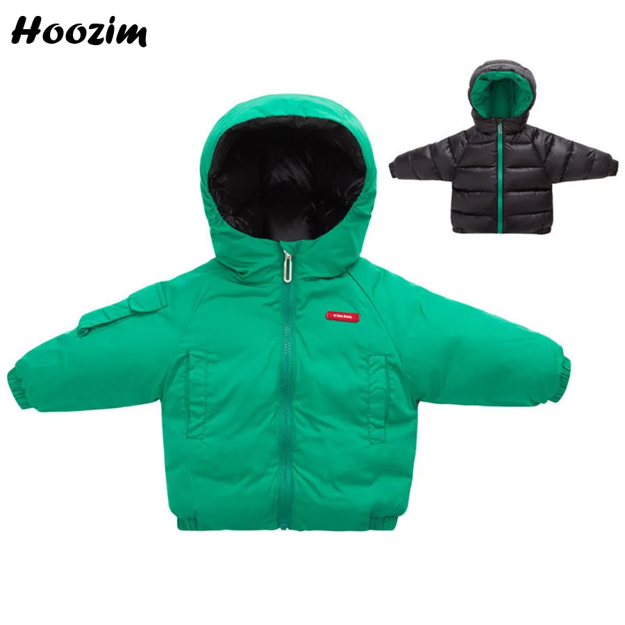 

Winter Double Side Jackets For Boys 5 6 7 Years Autumn Coat Children Cute Kids Outerwear Casual White Duck Down Jacket For Girls