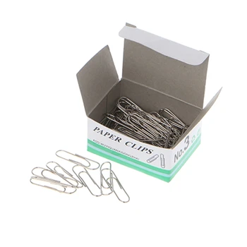

1 Set 75-85Pcs Paper Clip Ring Office Plain Steel Paper Clips 29mm Paperclips Metal Silver 2018 New