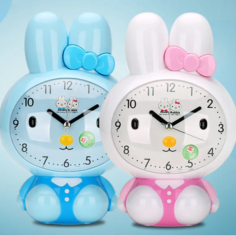 Cute Alarm Clock Cartoon Rabbit Electronic table watch LED digital