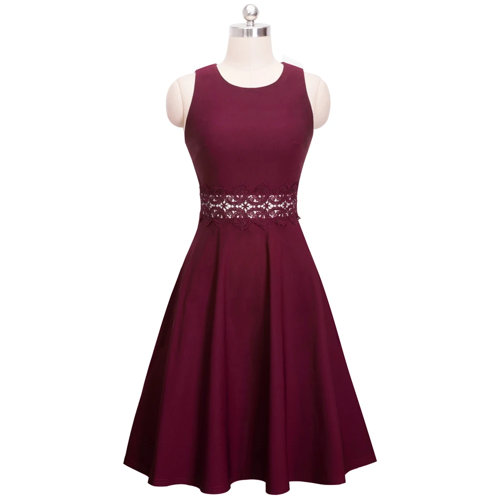 Nice-forever Vintage Elegant Embroidery Floral Lace Patchwork vestidos A-Line Pinup Business Women Party Flare Swing Dress A079 83 Nice-forever Vintage Elegant Embroidery Floral Lace Patchwork vestidos A-Line Pinup Business Women Party Flare Swing Dress A079 83